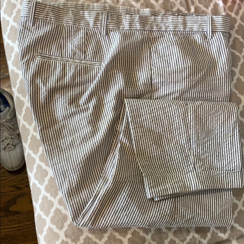 Gap sear sucker crop cotton pants